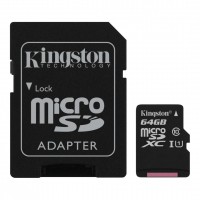 Card de Memorie MicroSD Kingston Select Plus, 64GB, Adaptor SD, Class 10